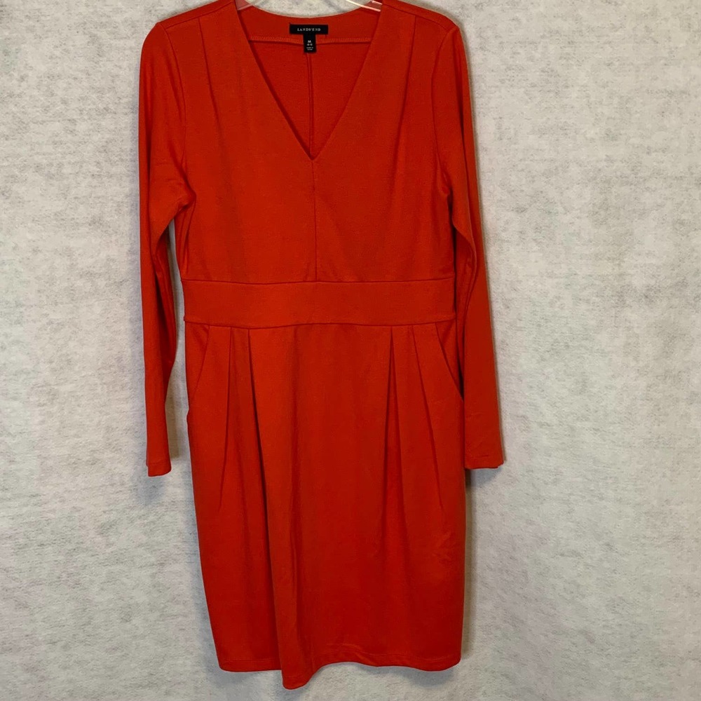 Lands End Red‎ Dress Women's Size M (10-12)